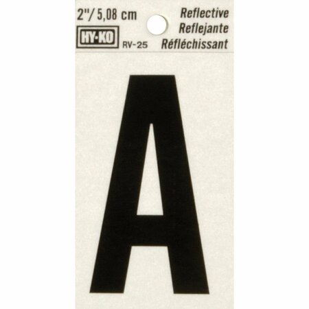 HY-KO Vinyl 2 In. Reflective Adhesive Letter, A RV-25/A